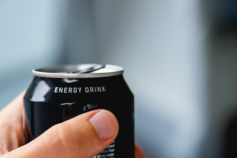 Canned energy drink.