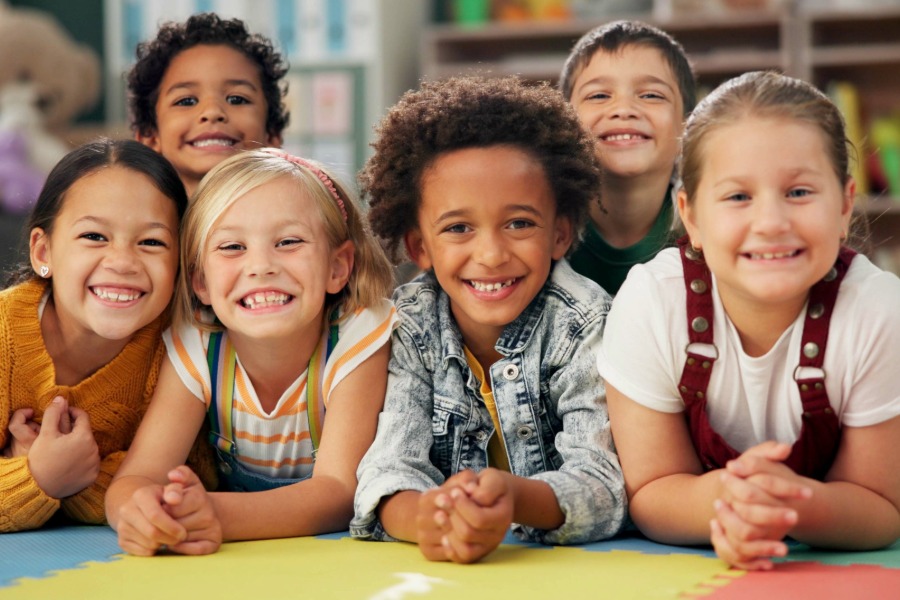 group of smiling kids