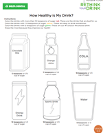 how healthy is my drink coloring page